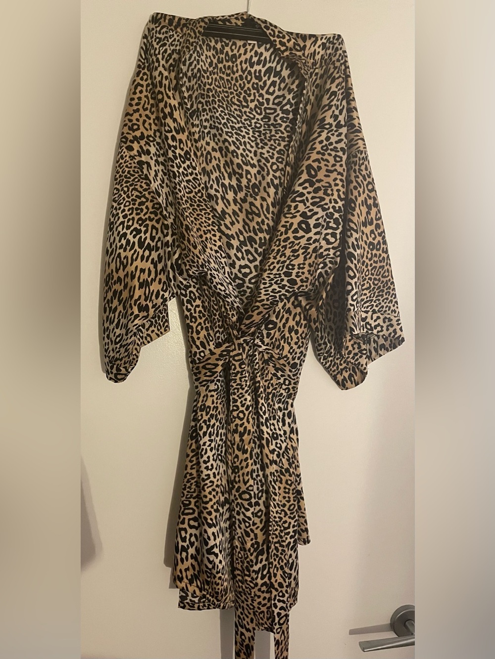 Linea Donatella Leopard Print Dress - Black & Tan - XL